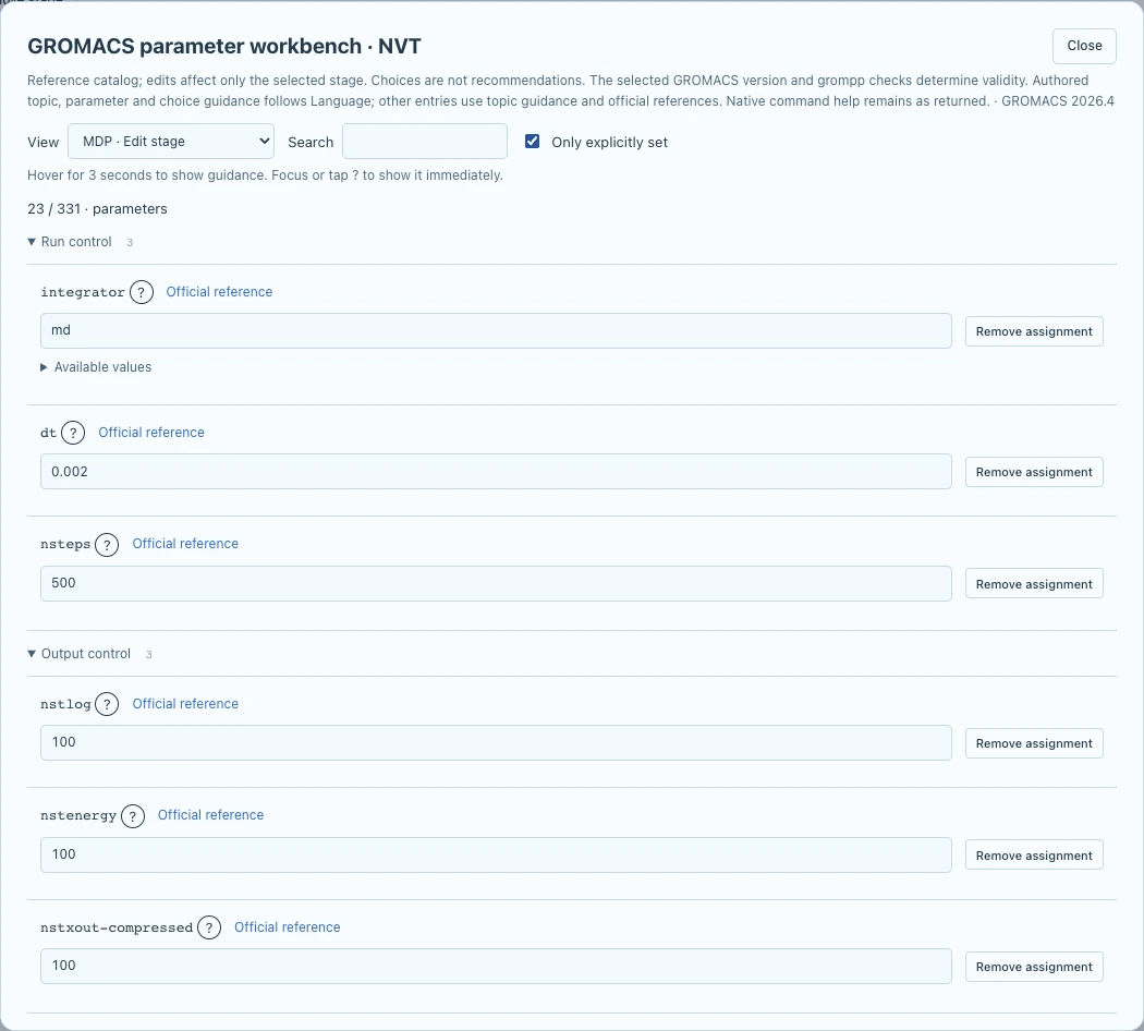 Edit simulation parameters. Actual development interfaces with demo settings and simulated tasks. No real computation was submitted.