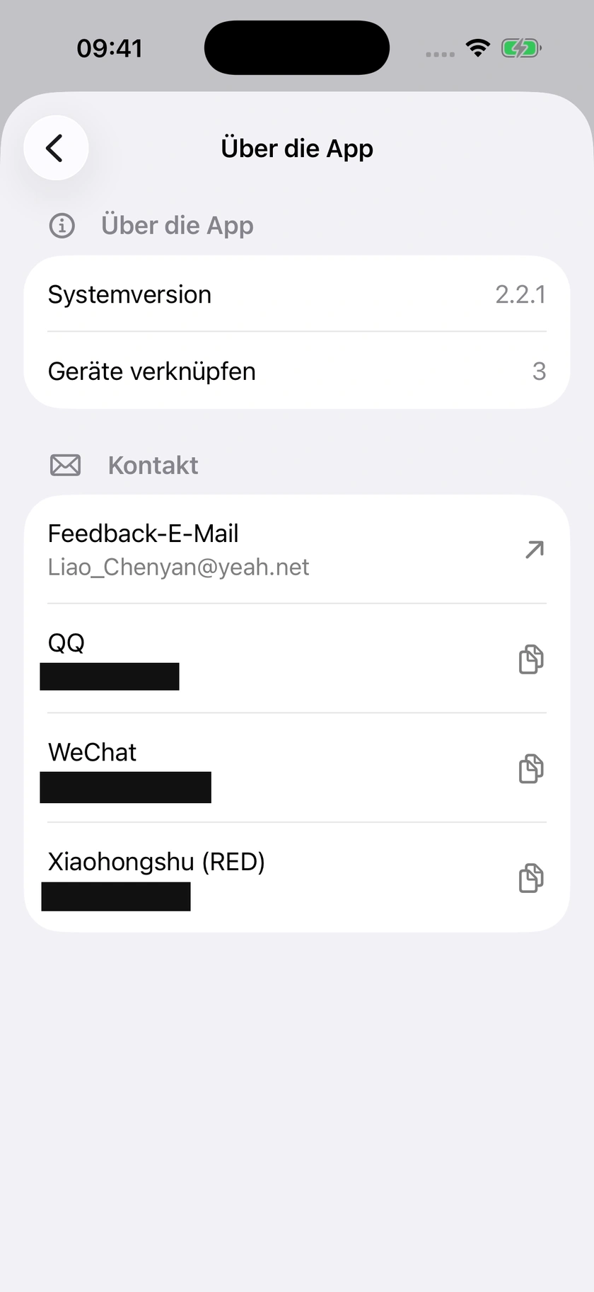 Abbildung 49 | Über und Kontakt