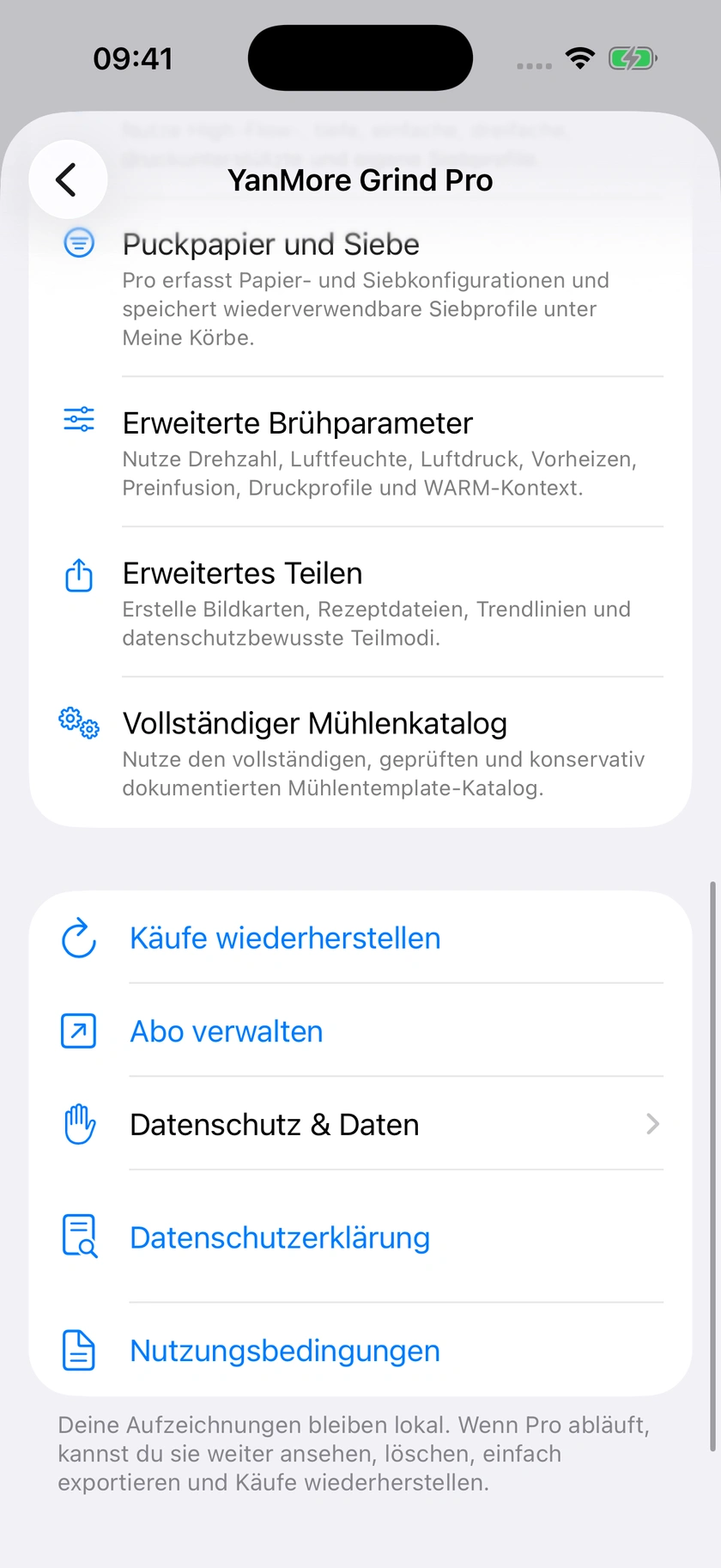 Abbildung 50 | Free, Pro und Wiederherstellung
