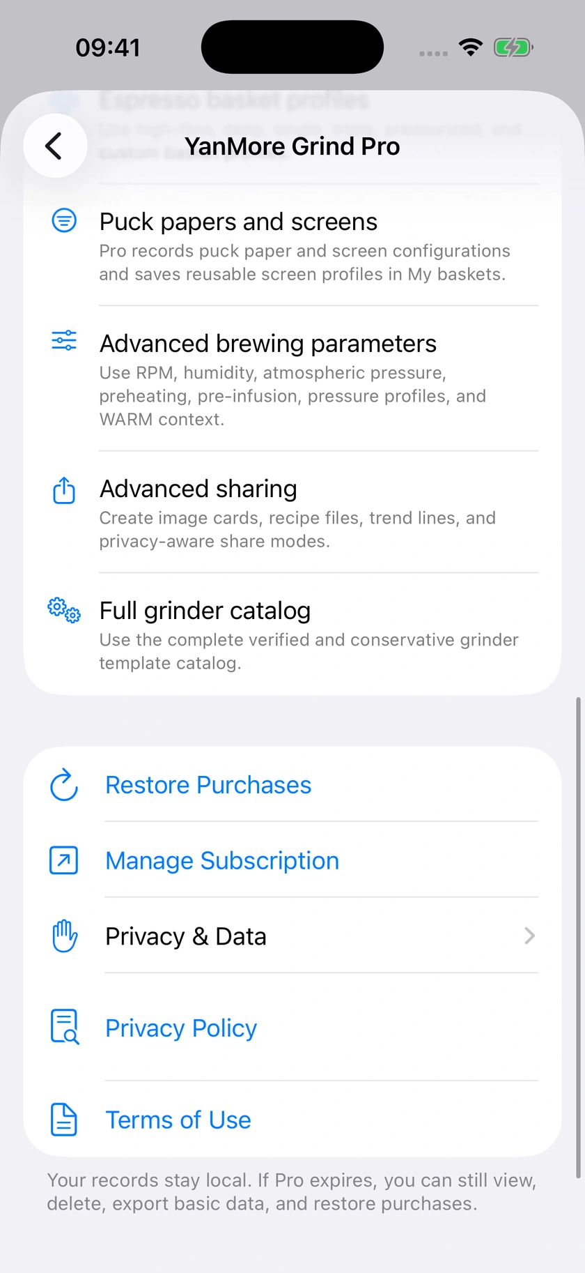 Figure 50 | Free, Pro and purchase restoration