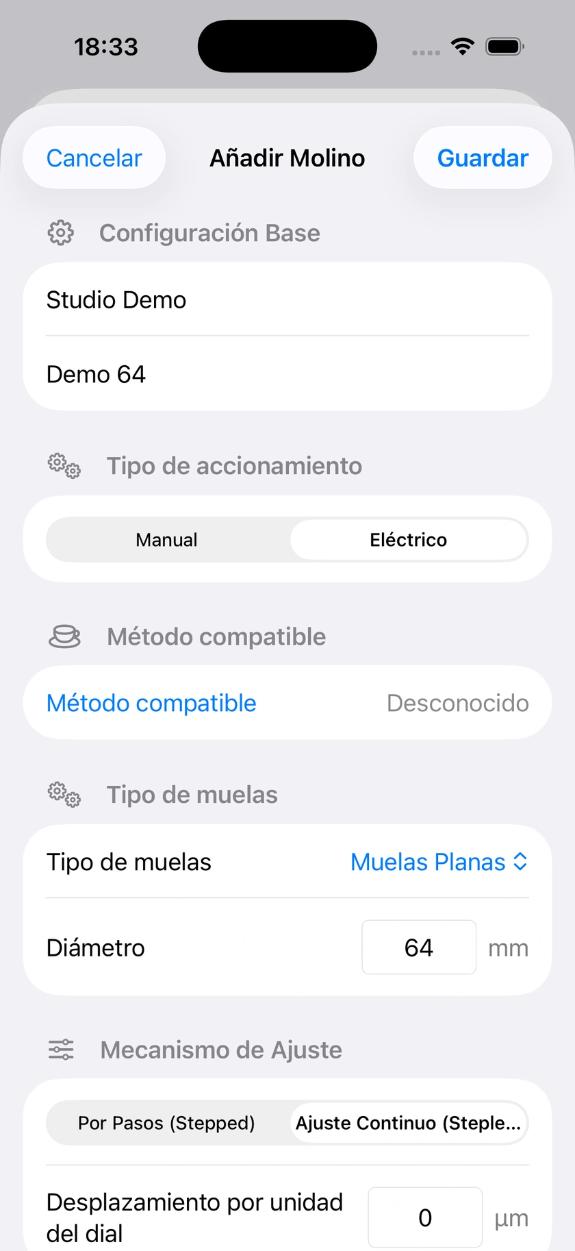 Figura 4 | Catálogo y formularios de molinillo personalizado