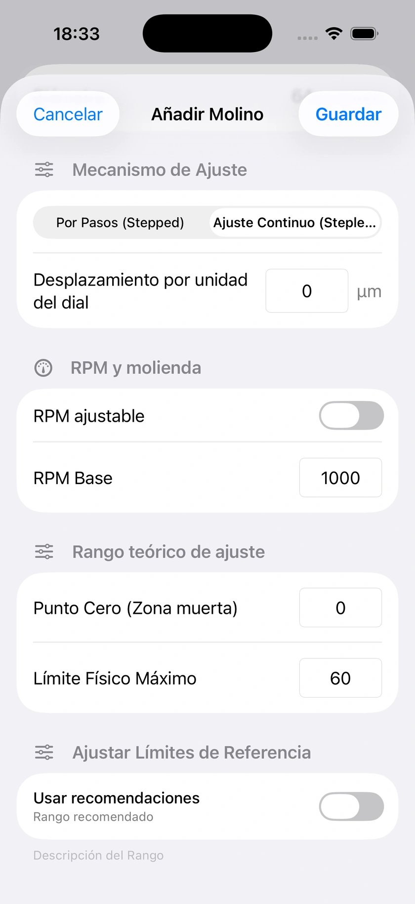 Figura 5 | Catálogo y formularios de molinillo personalizado