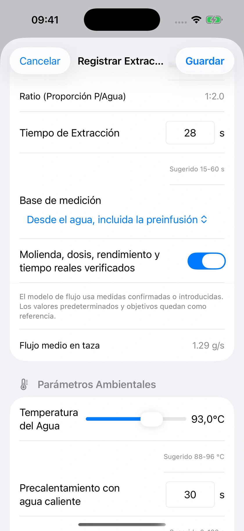 Figura 33 | Confirmación de mediciones y puntuación
