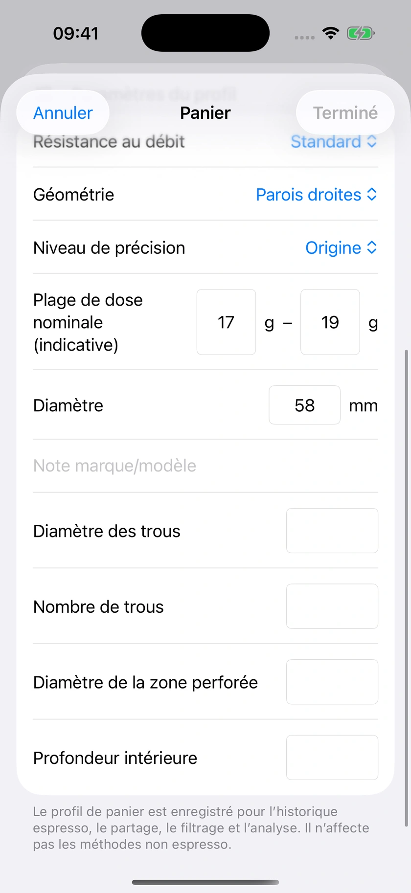Figure 20 | Configuration du panier