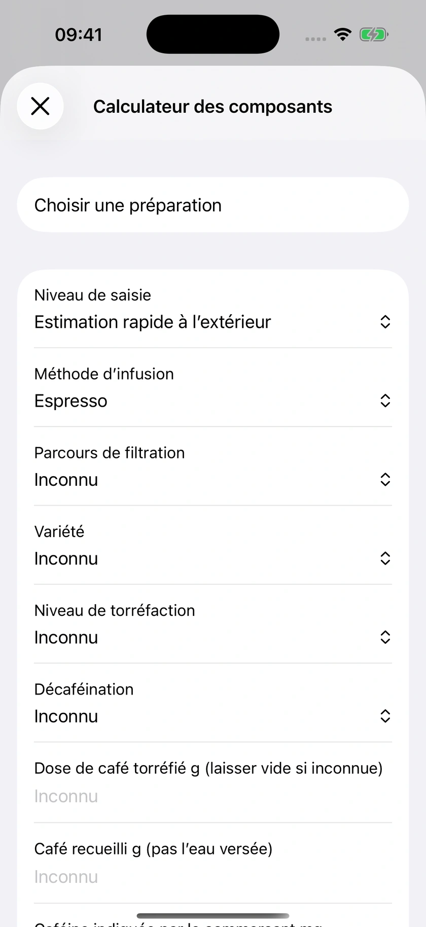 Figure 53 | Entrées du calculateur