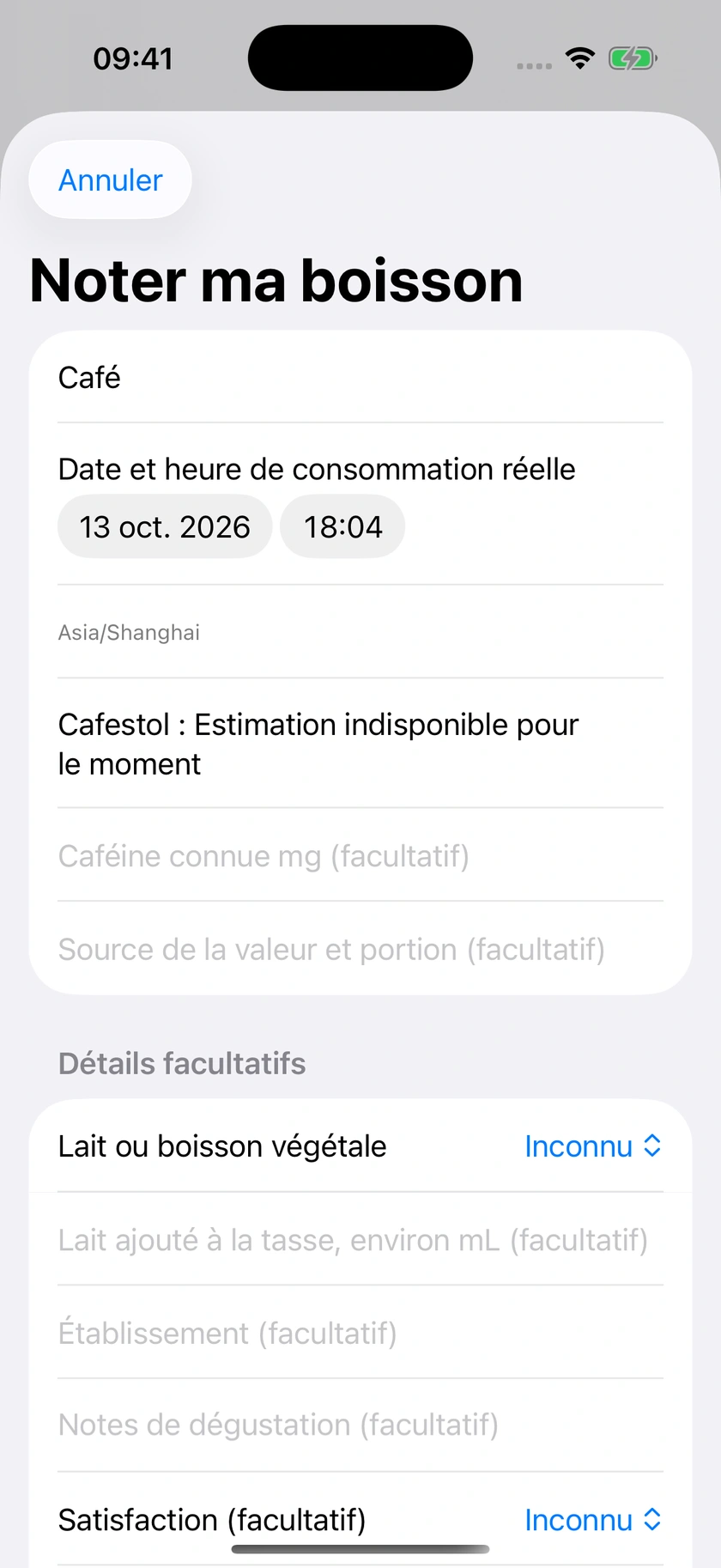 Figure 51 | Enregistrer une boisson
