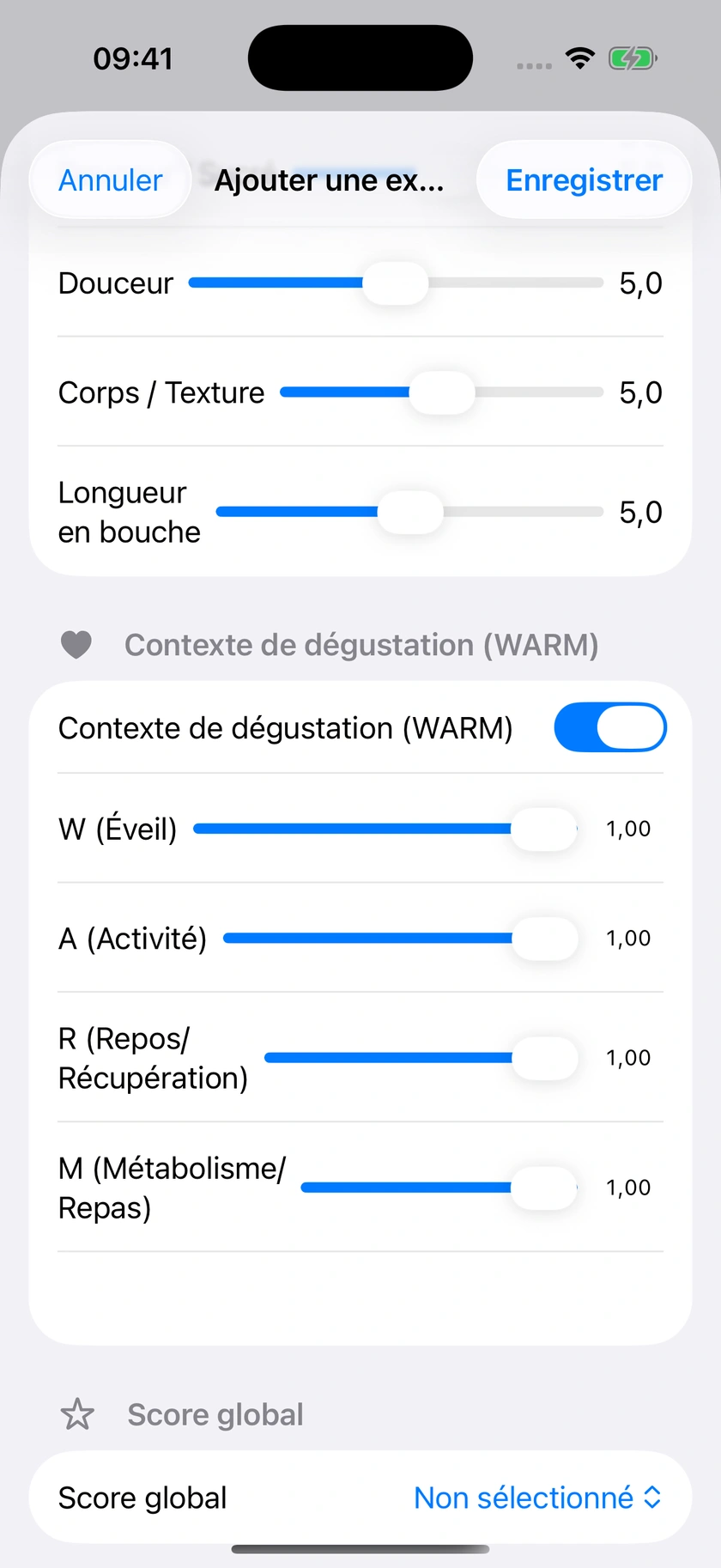 Figure 26 | Goût et WARM
