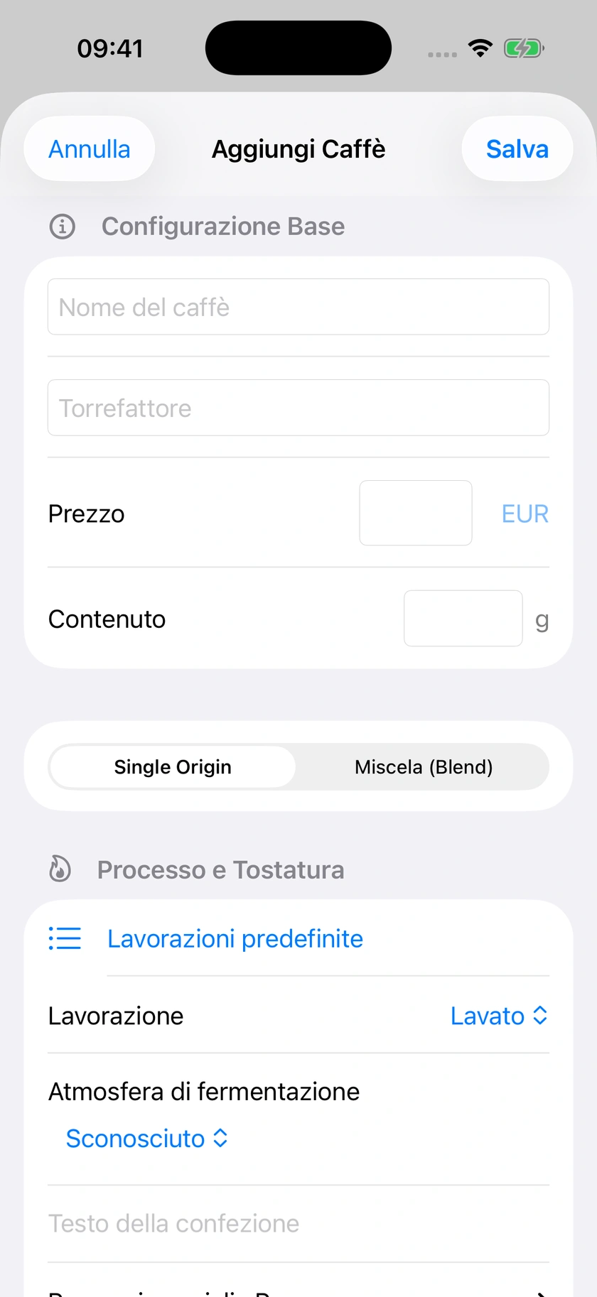 Figura 8 | Identità e origine del caffè
