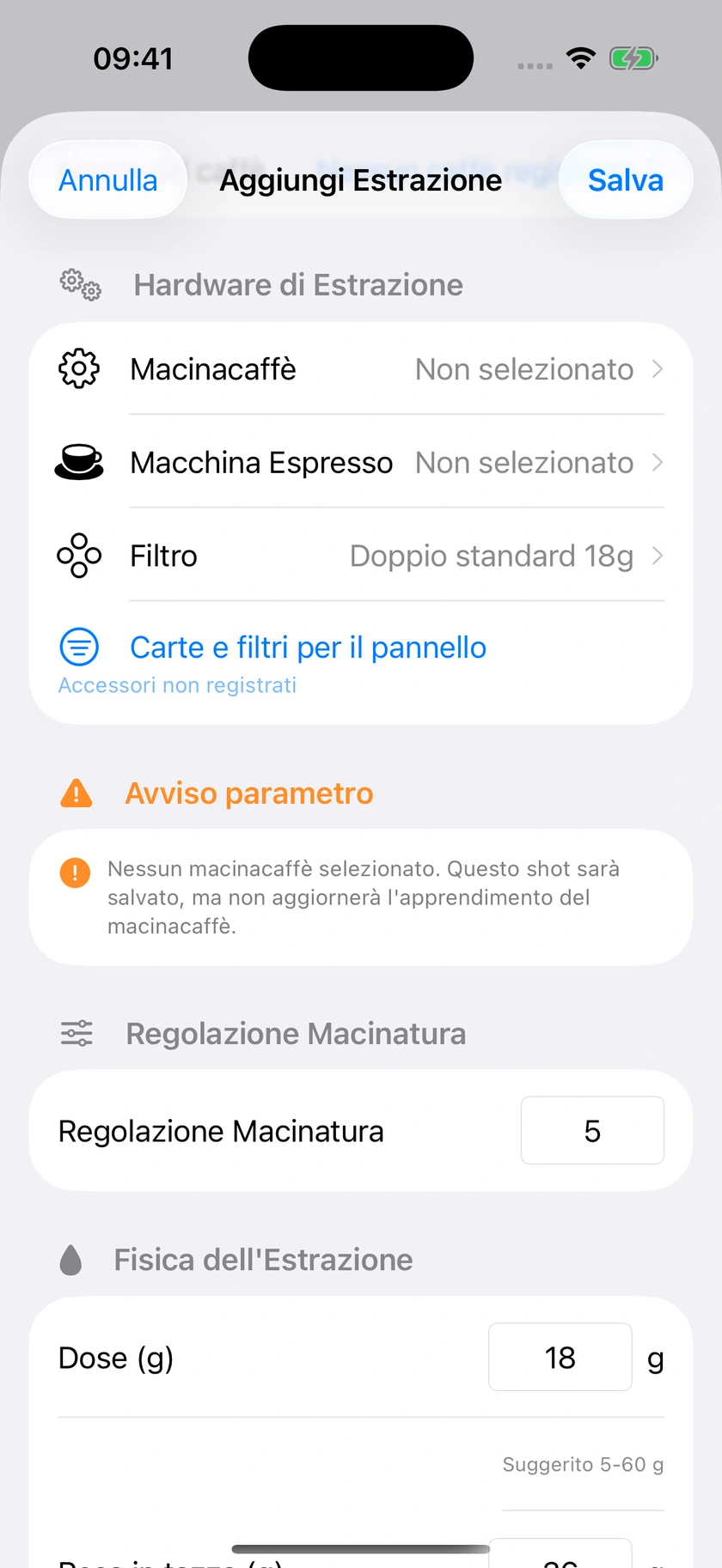 Figura 32 | Conferma delle misure e valutazione