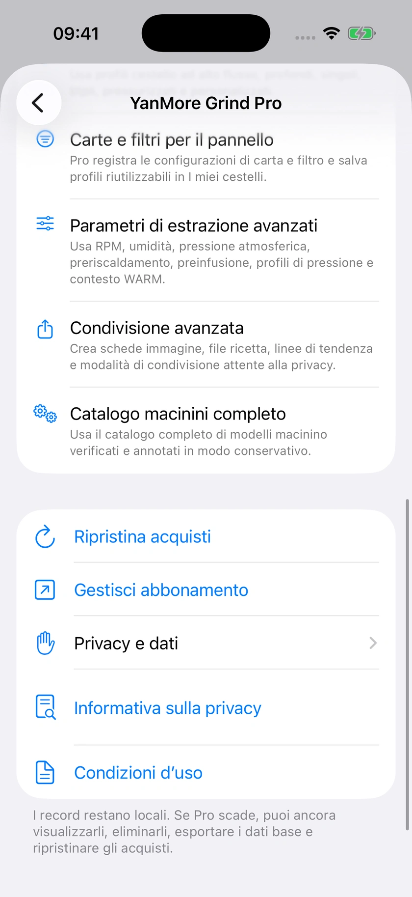 Figura 50 | Free, Pro e ripristino degli acquisti
