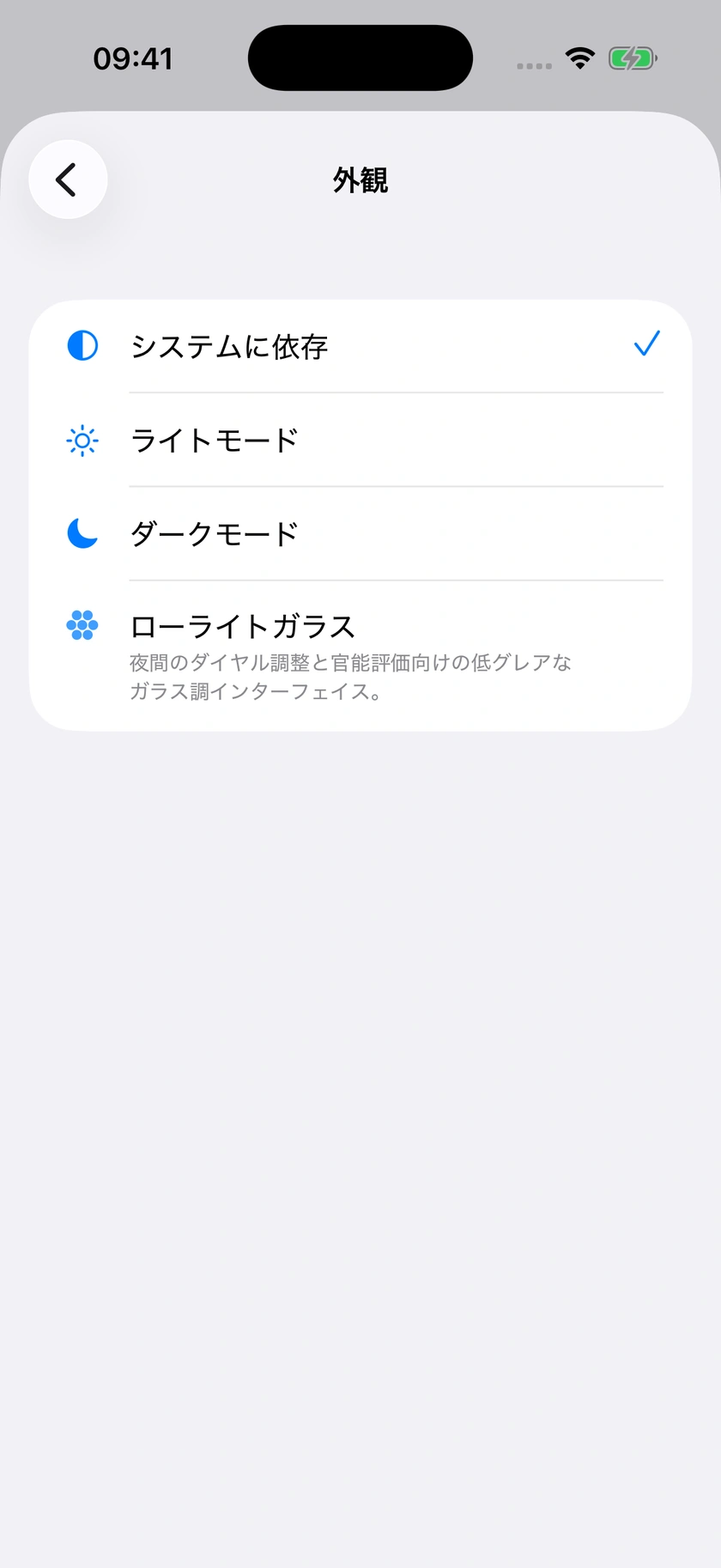 図 48｜言語、外観、このアプリについて