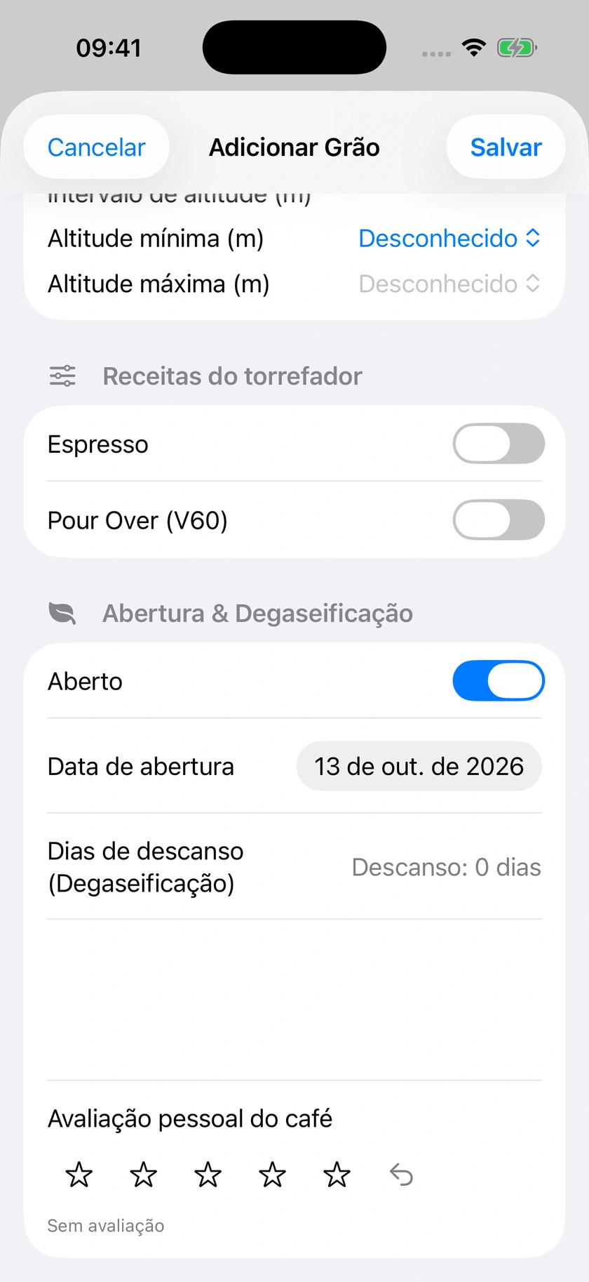 Figura 12 | Abertura, custo unitário e arquivo