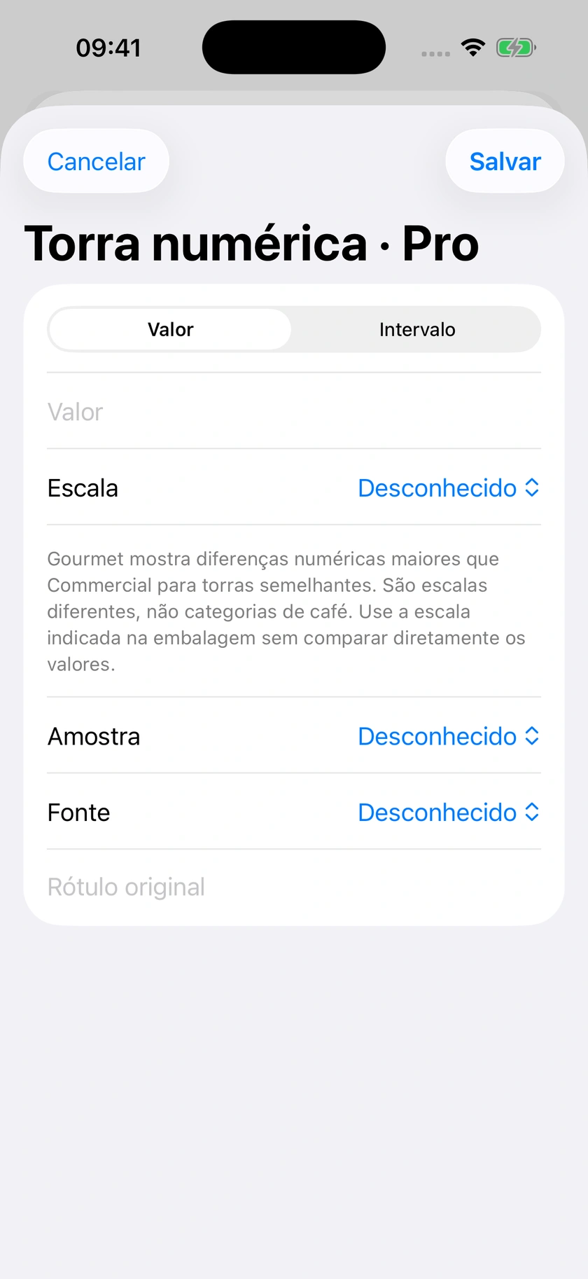 Figura 14 | Informação numérica da torra