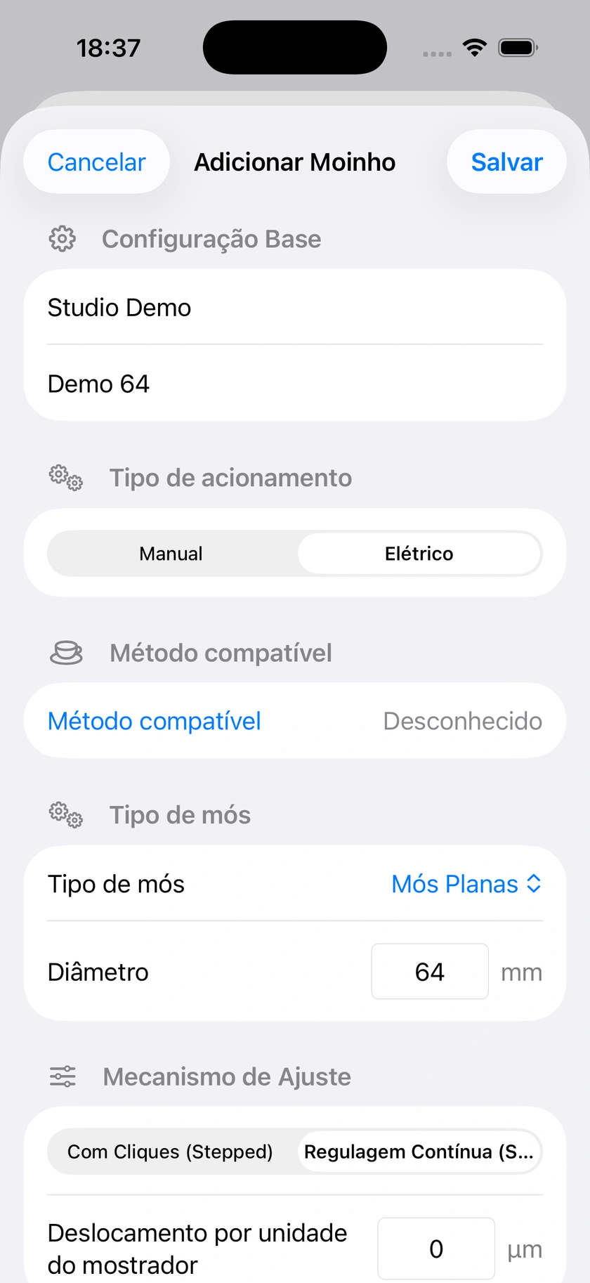 Figura 4 | Catálogo e formulários de moinho personalizado