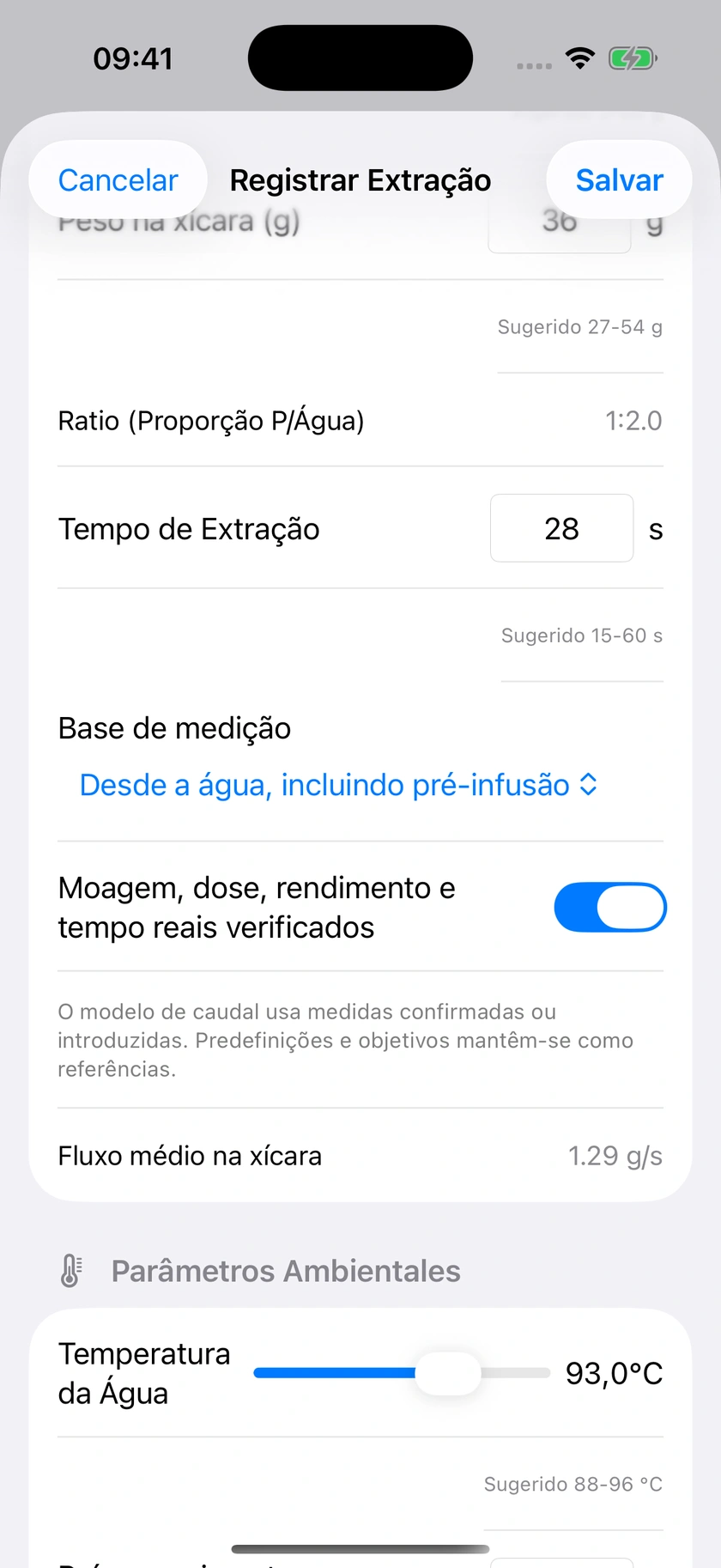 Figura 33 | Confirmação de medições e pontuação