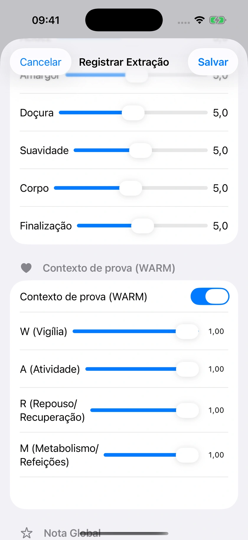 Figura 26 | Feedback, WARM e evidência da recomendação