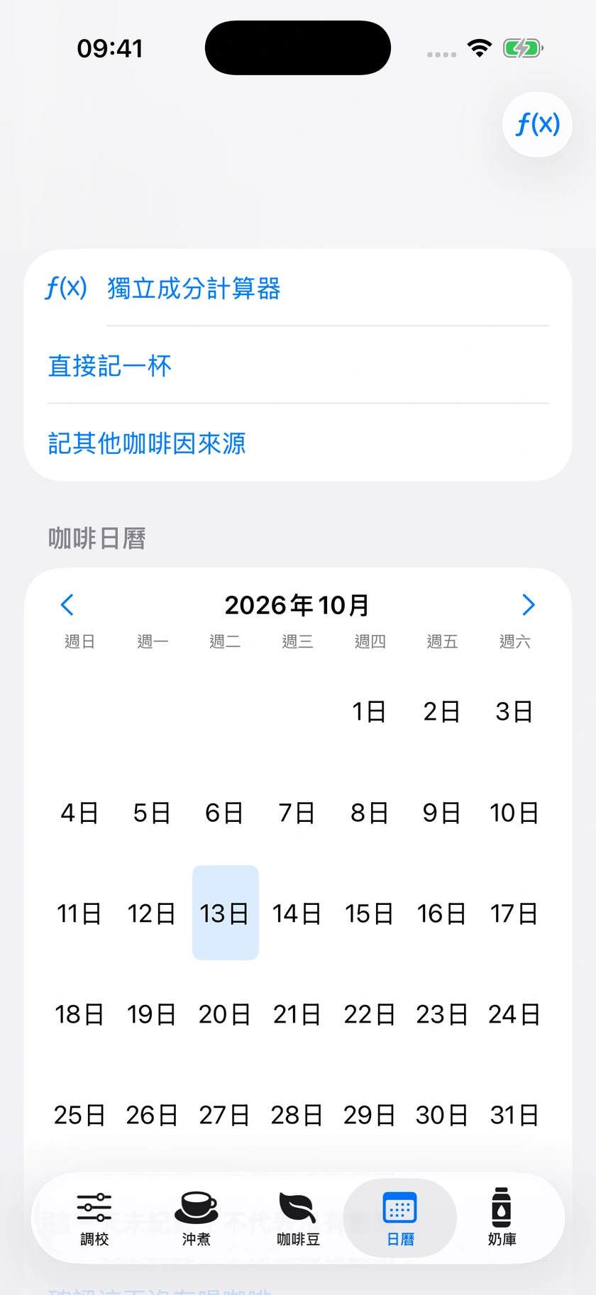 圖 1｜咖啡日曆
