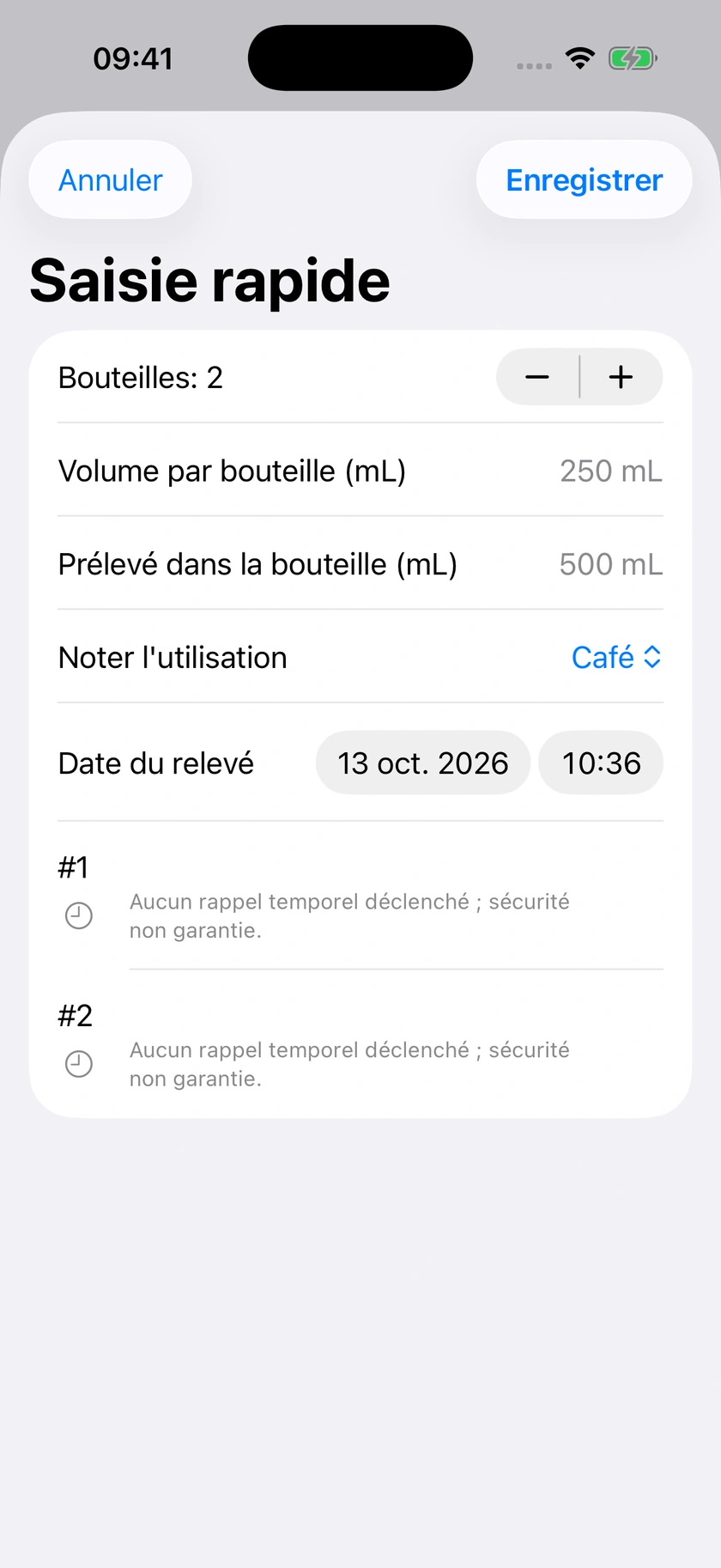 Figure 58 | Terminer plusieurs bouteilles