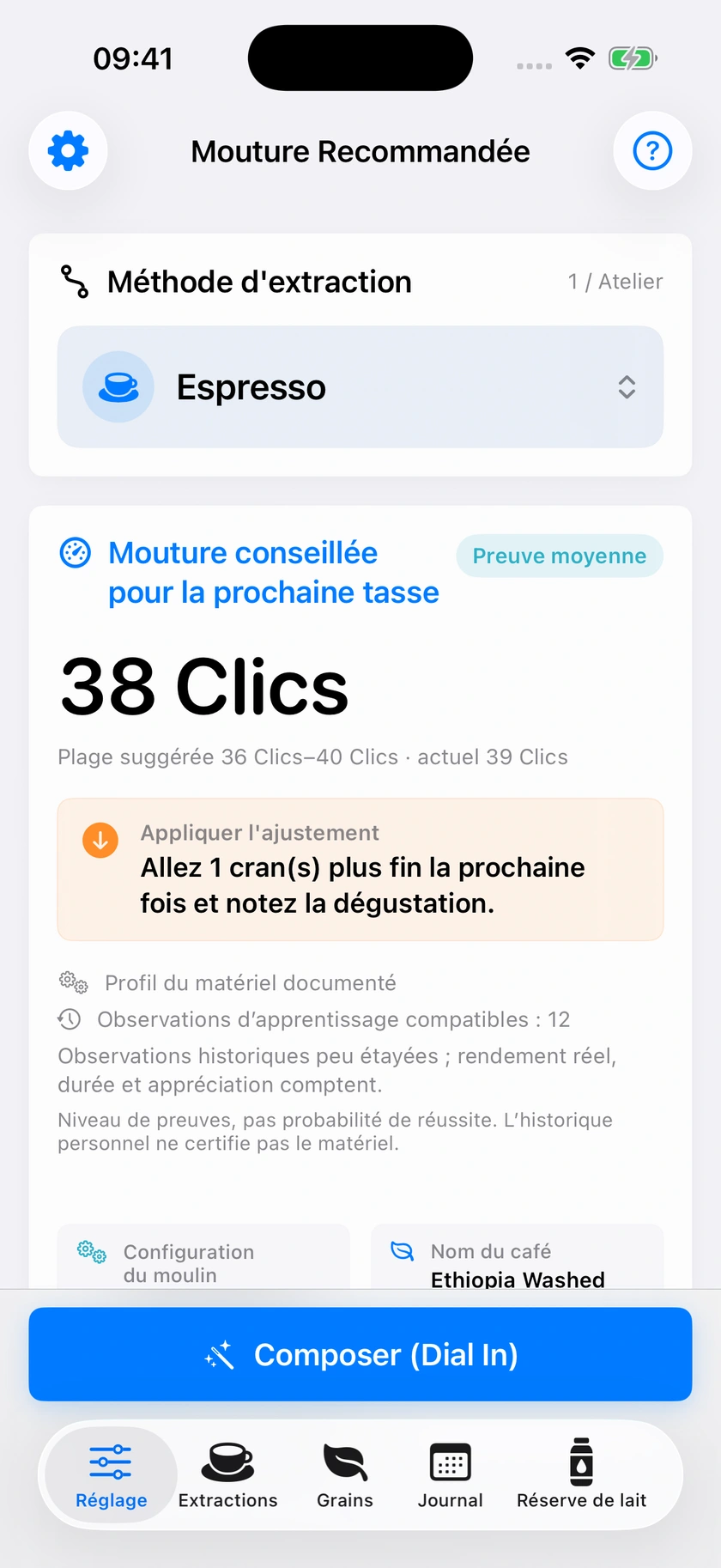 Figure 2 | Première recommandation et enregistrement