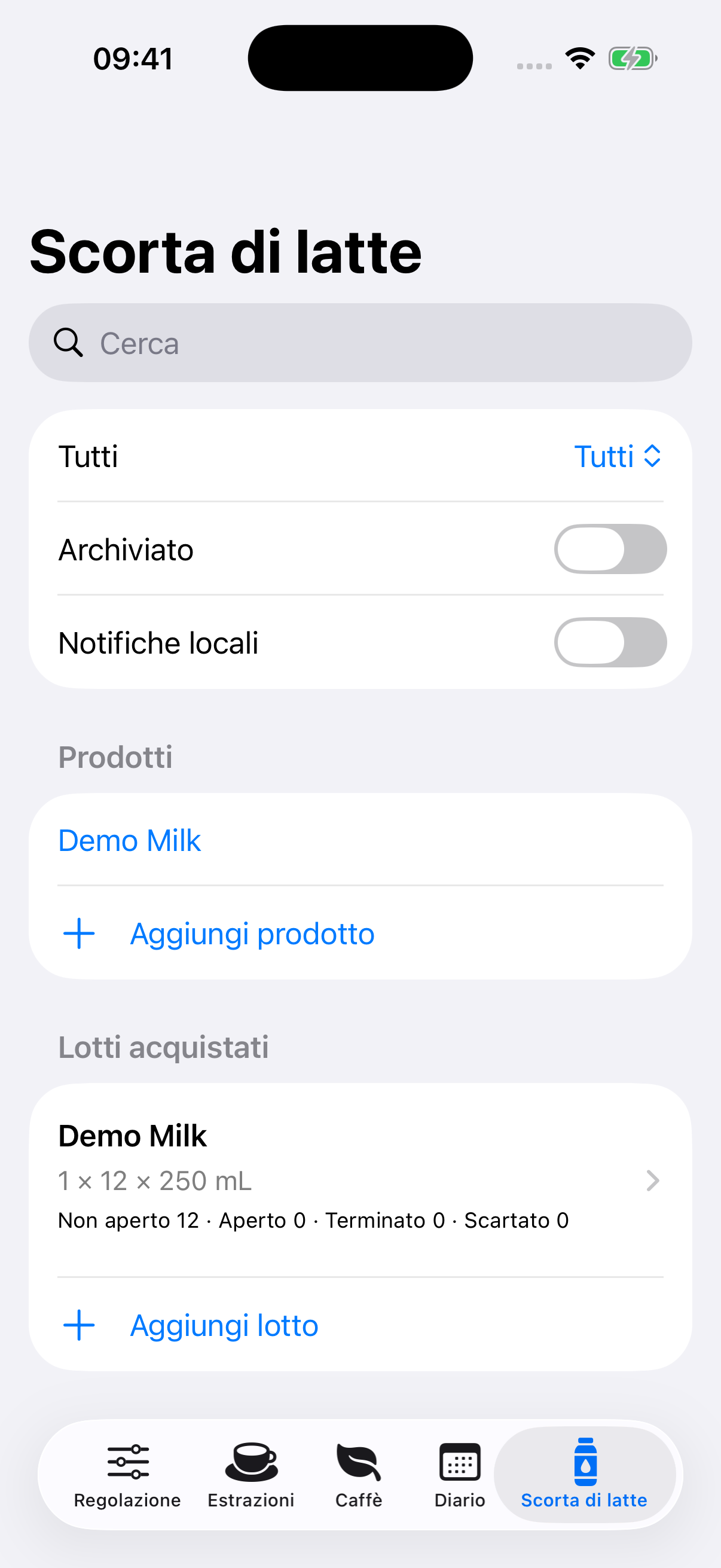 YanMore Grind — Scorte di latte