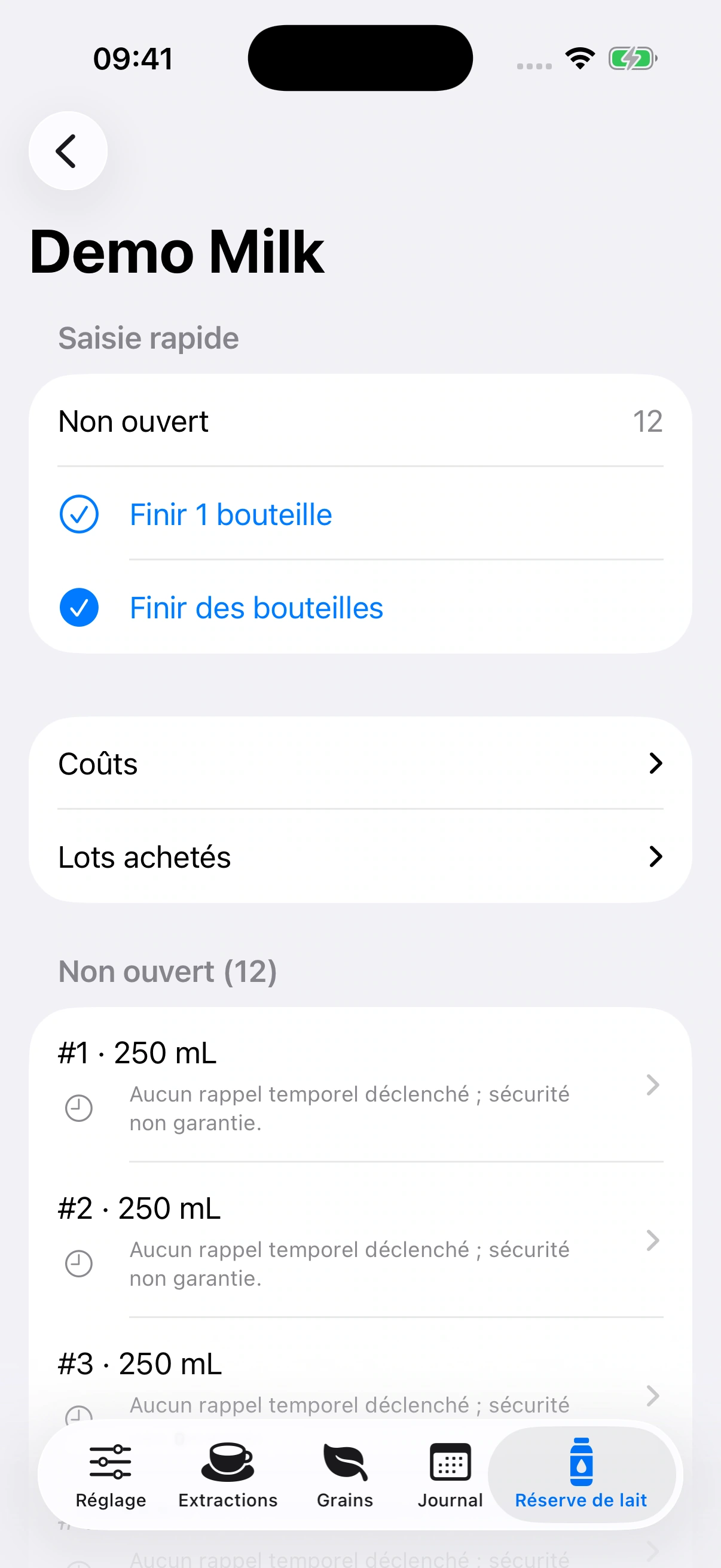 YanMore Grind — Stock de lait